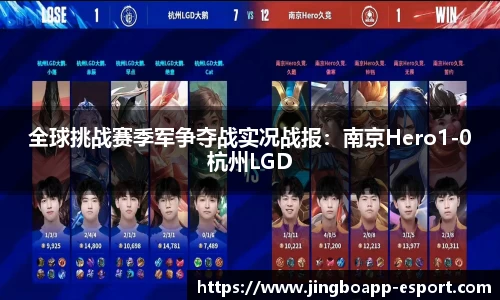 全球挑战赛季军争夺战实况战报：南京Hero1-0杭州LGD
